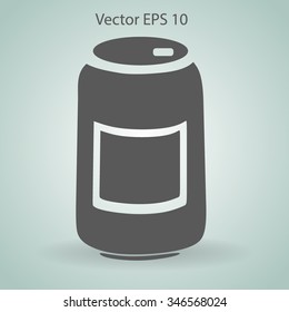 Tin icon. Vector illustration