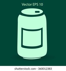 Tin icon. Vector illustration