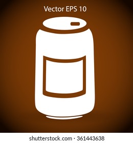 Tin icon. Vector illustration