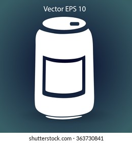 Tin icon. Vector illustration
