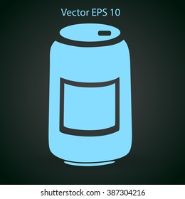 Tin icon. Vector illustration