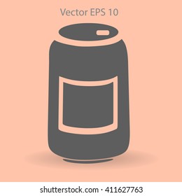 Tin icon. Vector illustration