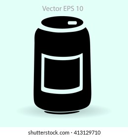 Tin icon. Vector illustration