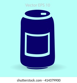 Tin icon. Vector illustration
