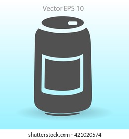 Tin icon. Vector illustration