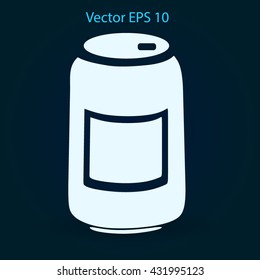Tin icon. Vector illustration