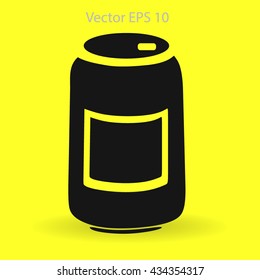 Tin icon. Vector illustration