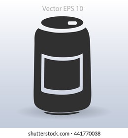 Tin icon. Vector illustration