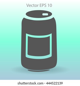 Tin icon. Vector illustration