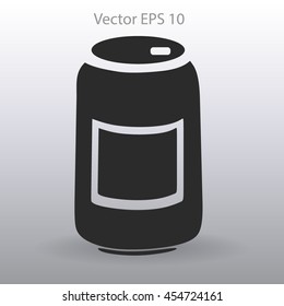 Tin icon. Vector illustration