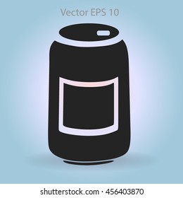 Tin icon. Vector illustration