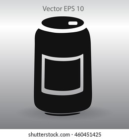 Tin icon. Vector illustration