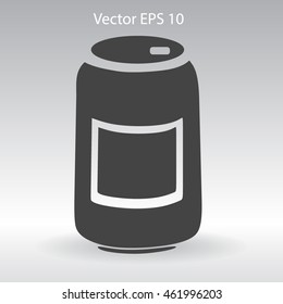 Tin icon. Vector illustration