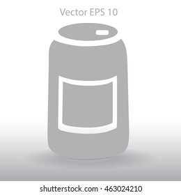 Tin icon. Vector illustration