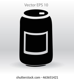 Tin icon. Vector illustration