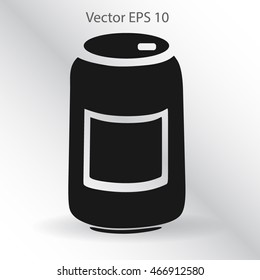 Tin icon. Vector illustration