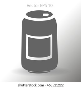 Tin icon. Vector illustration