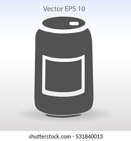 Tin icon. Vector illustration