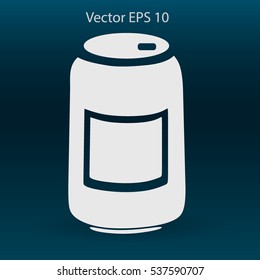 Tin icon. Vector illustration