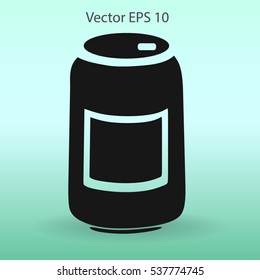 Tin icon. Vector illustration
