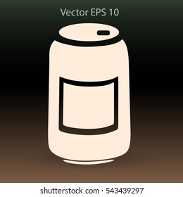Tin icon. Vector illustration