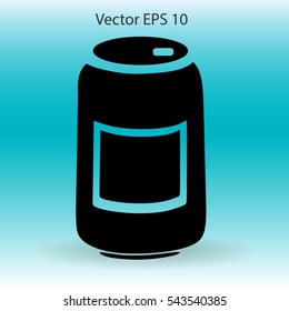 Tin icon. Vector illustration