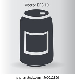 Tin icon. Vector illustration