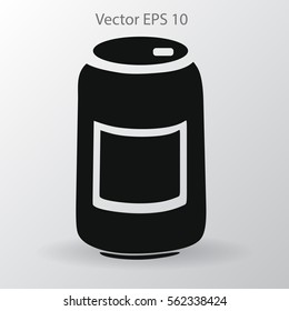 Tin icon. Vector illustration