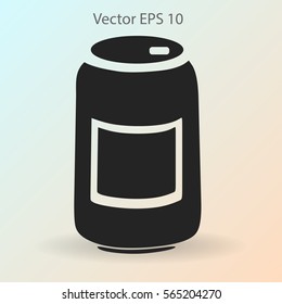 Tin icon. Vector illustration