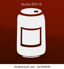 Tin icon. Vector illustration