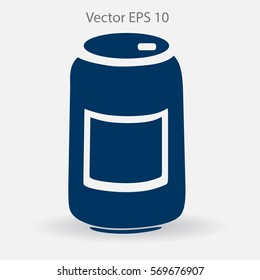 Tin icon. Vector illustration