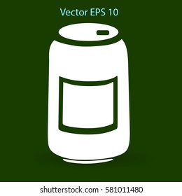 Tin icon. Vector illustration