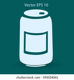 Tin icon. Vector illustration