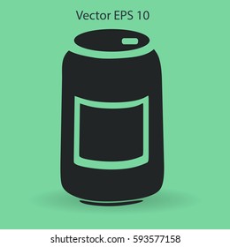 Tin icon. Vector illustration