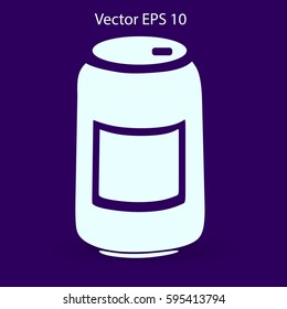 Tin icon. Vector illustration