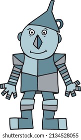 tin man with a funnel on his head