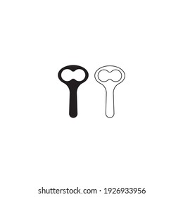 Tin opener icon vector illustration logo design.