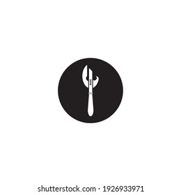 Diseño del logotipo de la ilustración vectorial del icono de apertura de estaño.