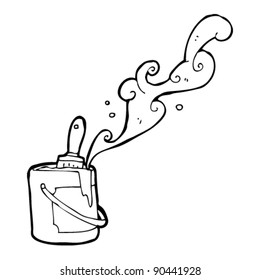 tin of paint cartoon