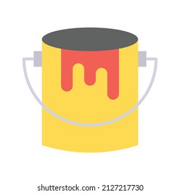 Tin with Paint icon vector image. Can also be used for Construction Tools. Suitable for mobile apps, web apps and print media.