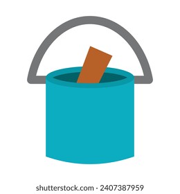Tin with Paint Vector Flat Icon For Personal And Commercial Use.
