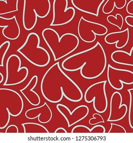 Tin Shanty Designs, vector, repeat pattern design,  hearts with funky, sassy feel. Vector design created with Adobe Illustrator CC

