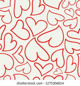 Tin Shanty Designs, vector, repeat pattern design,  hearts with funky, sassy feel. Vector design created with Adobe Illustrator CC
