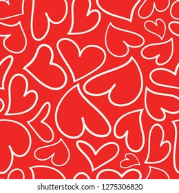 Tin Shanty Designs, vector, repeat pattern design,  hearts with funky, sassy feel. Vector design created with Adobe Illustrator CC
