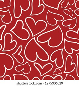 Tin Shanty Designs, vector, repeat pattern design,  hearts with funky, sassy feel. Vector design created with Adobe Illustrator CC
