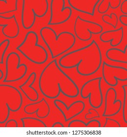 Tin Shanty Designs, vector, repeat pattern design,  hearts with funky, sassy feel. Vector design created with Adobe Illustrator CC
