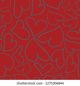 Tin Shanty Designs, vector, repeat pattern design,  hearts with funky, sassy feel. Vector design created with Adobe Illustrator CC
