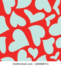 Tin Shanty Designs, vector, repeat pattern design,  modern, hand drawn hearts with a sassy feel. Vector design created with Adobe Illustrator CC
