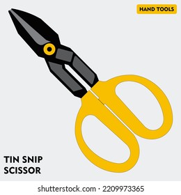 Tin Snip Scissor vector illustration