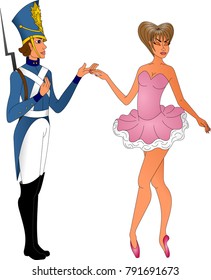 tin soldier with a ballerina